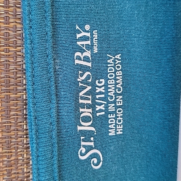 Teal beaded Tee 1X - Picture 4 of 7